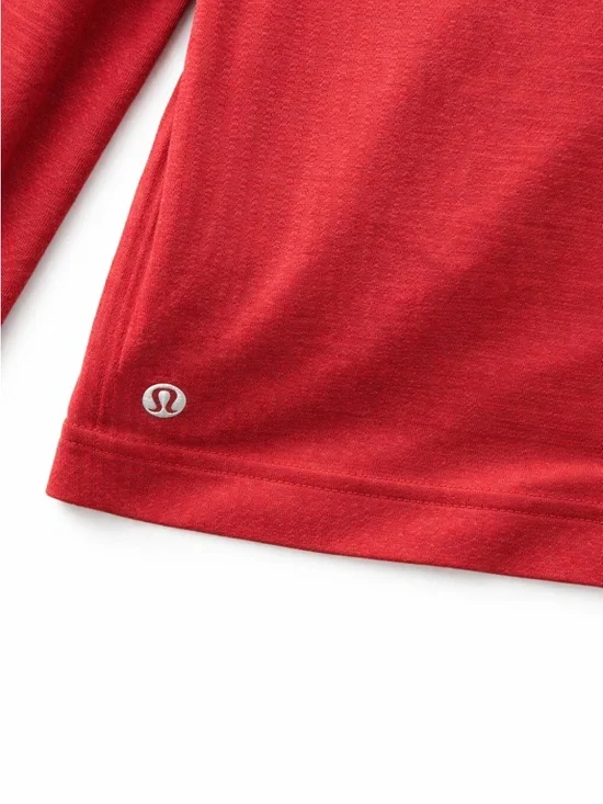 Lululemon Men’s Metal Vent Tech 2.0 Long Sleeve Shirt Red Maroon Size L - Picture 7 of 7